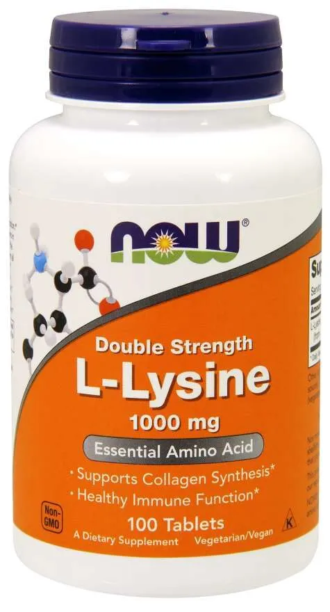 NOW L-lysine 1000 mg 100 tabletter