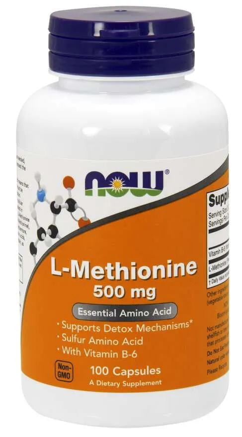 NOW L-Methionine 500 mg + B-6 10 mg 100 kapslar
