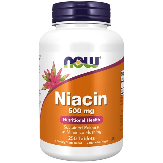 NOW Niacin 500mg 250  tabletter