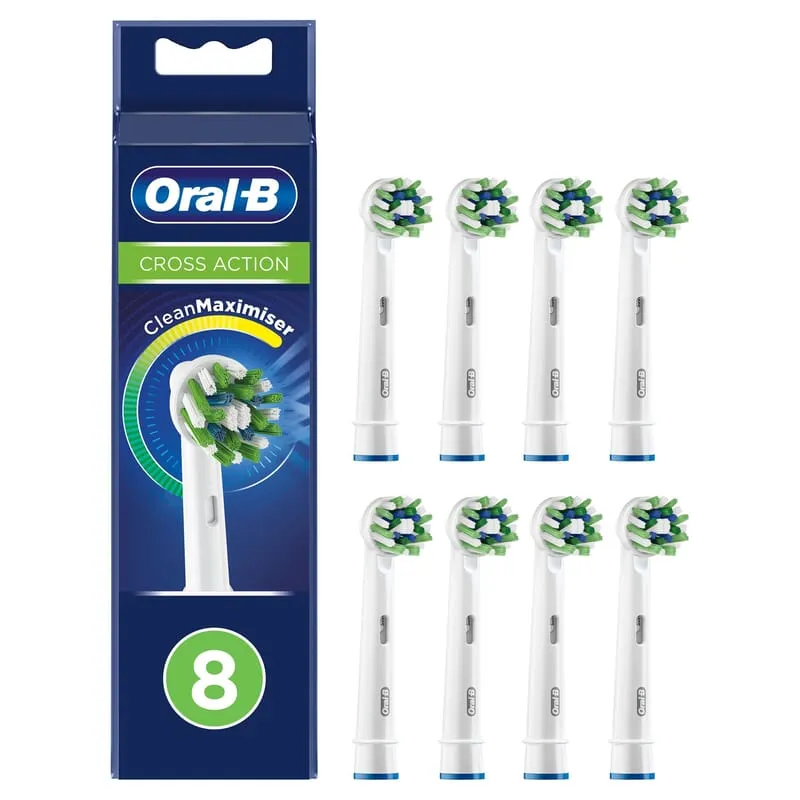 Oral-B Cross Action Tandborsthuvuden 8 st