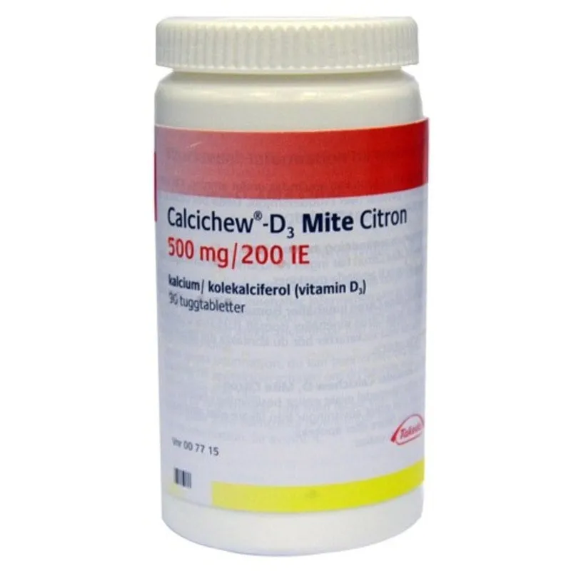 Orifarm Calcichew-D3 Mite Citron 500 mg/200 IE 90 st tuggtabletter