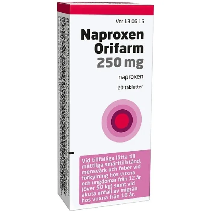 Orifarm Naproxen Orifarm, tablett 250 mg 20 st