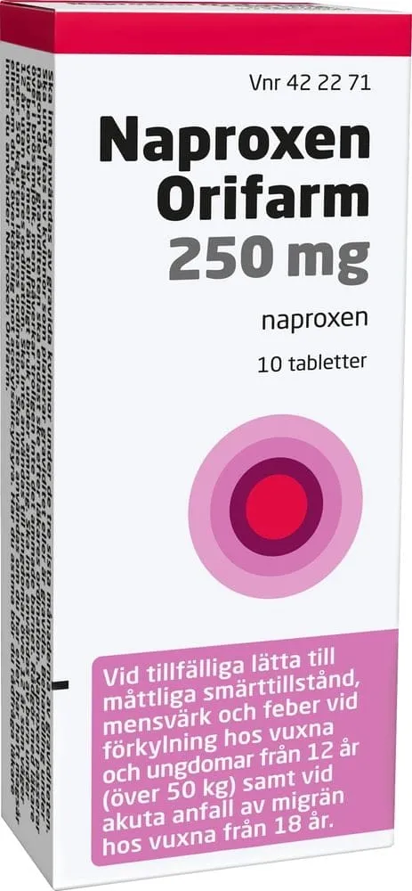 Orifarm Naproxen, tablett 250 mg 10 st