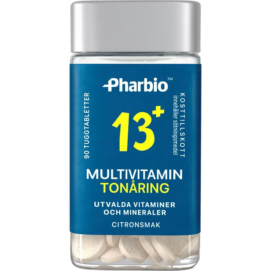 Pharbio Multivitamin Tonåring 13+ 90 tuggtabletter