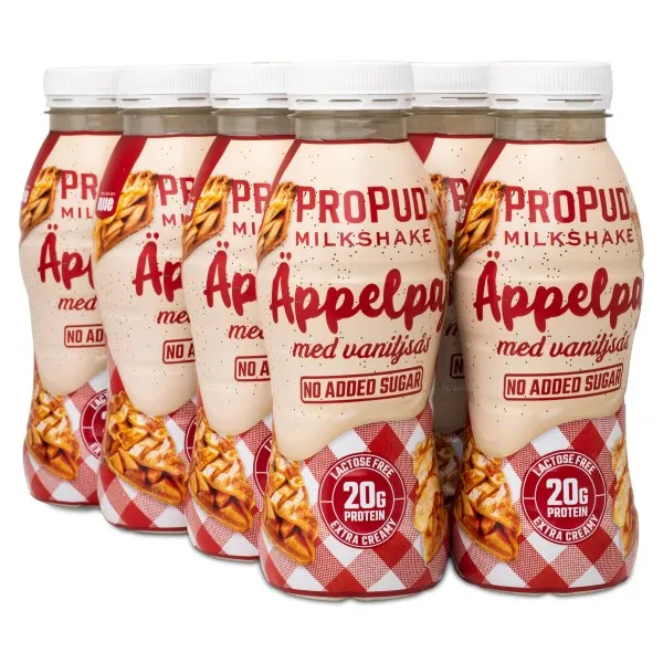 ProPud Protein Milkshake, Äppelpaj, 8-pack