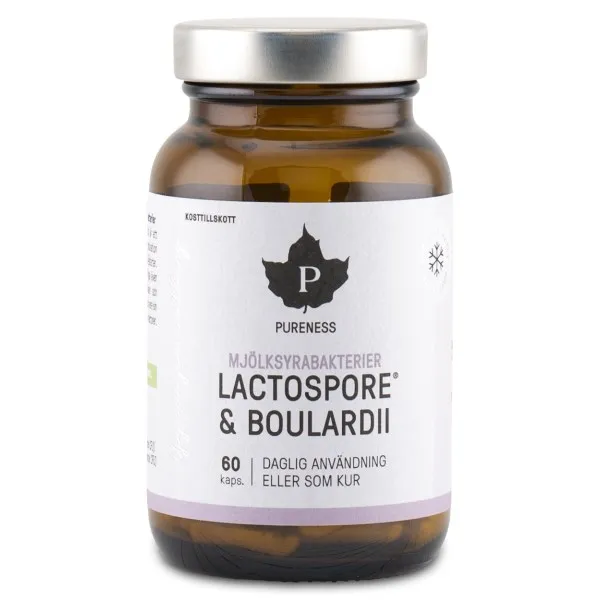 Pureness Mjölksyrabakterier + Boulardii, 60 kaps