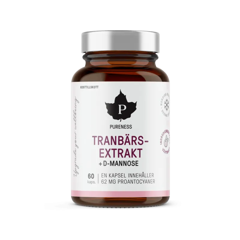 Pureness Tranbär + D-monnose 60 kapslar