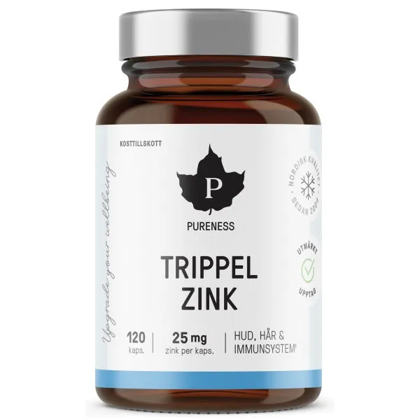 Pureness Trippel Zink, 120 kaps