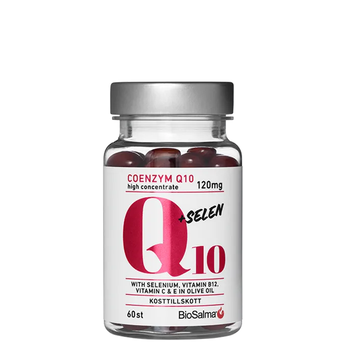 Q10 Coenzyme 120mg + selen 60 kapslar