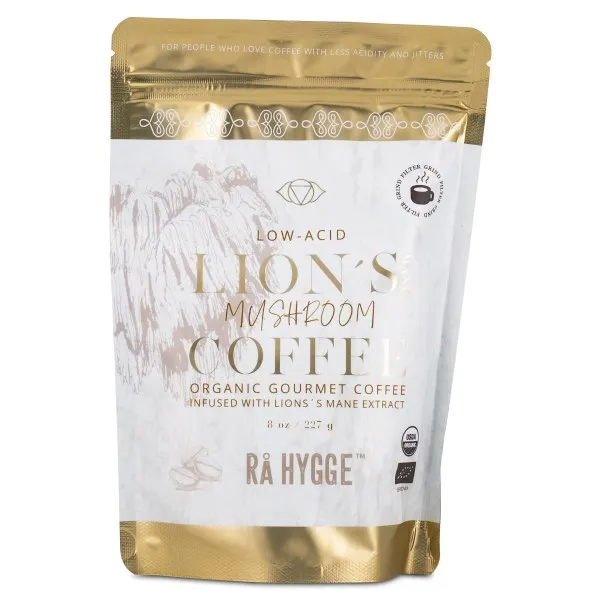 Rå Hygge Lions Mane Svampkaffe, 227 g, Bryggmalet