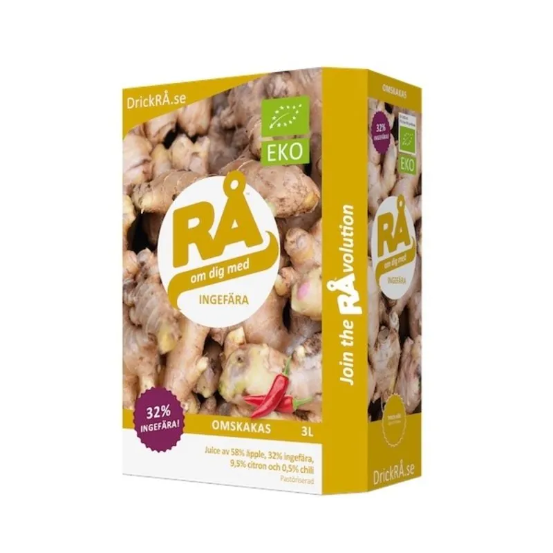 RÅ Ingefära Bag-in-Box Ekologisk 300 cl