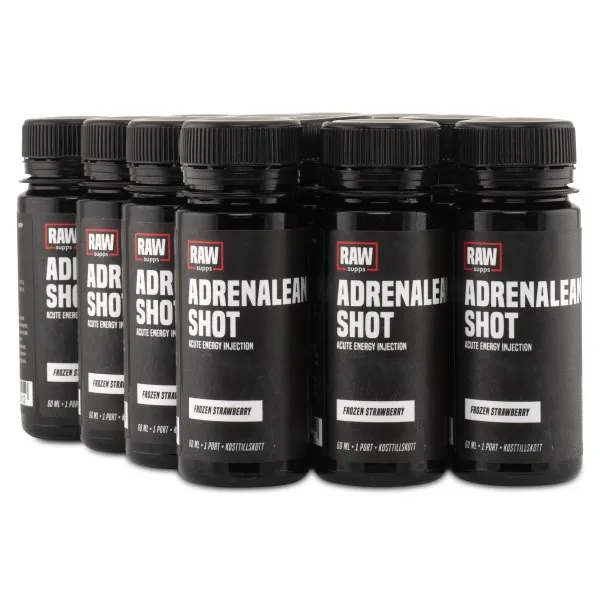 RAW Adrenalean Shot, Frozen Strawberry, 12-pack