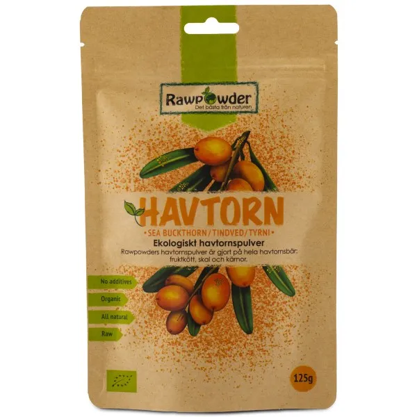 RawPowder Havtornspulver, 125 g