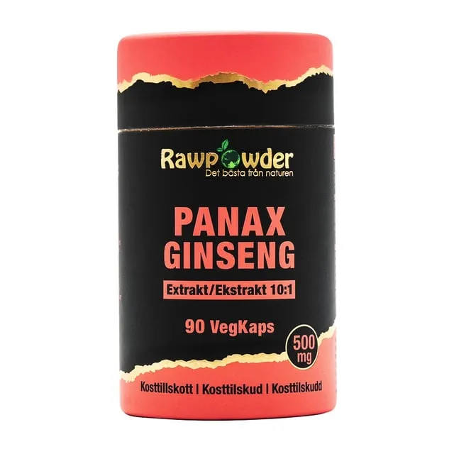 Rawpowder Panax Ginseng Extrakt 500 mg 90 kapslar