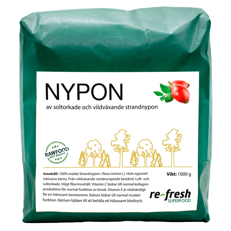 Re-fresh Superfood Nyponpulver finmalt 1 kg