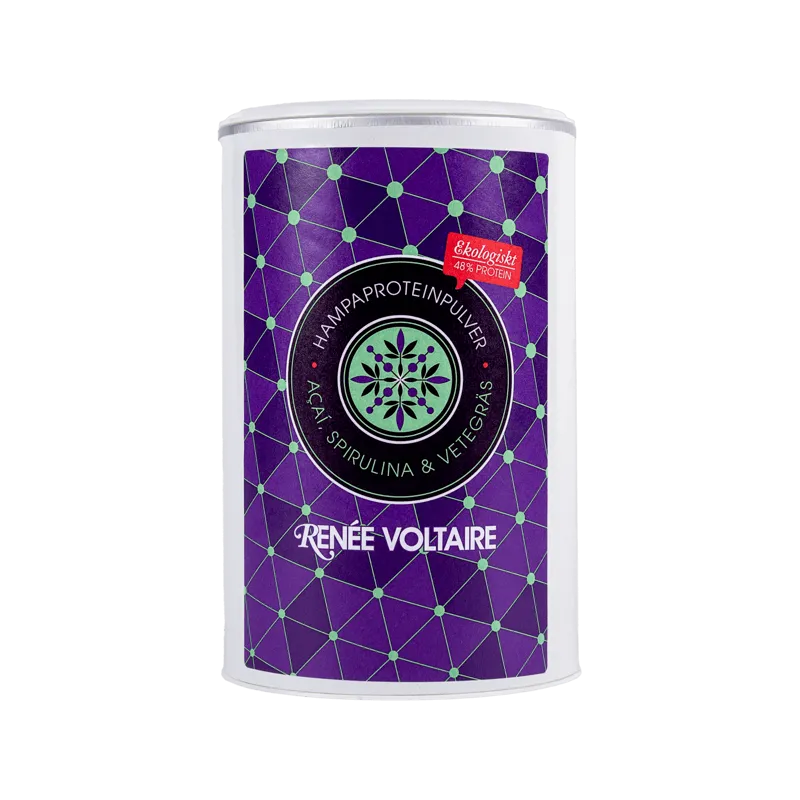 Renée Voltaire Hampaproteinpulver Acai, Spirulina & Vetegräs 400 g EKO