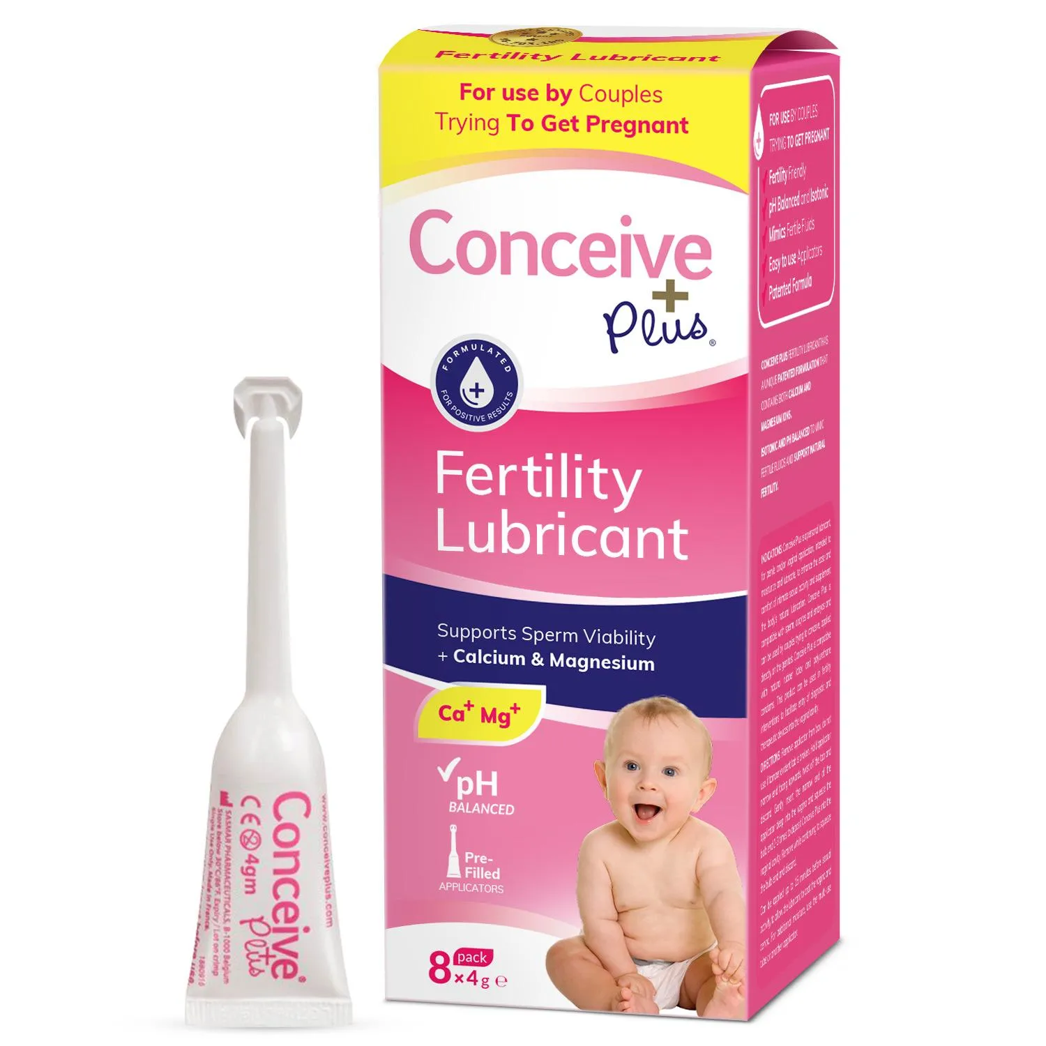 Sasmar Conceive plus Färdiga Applikatorer 8 x 4g - Fertilitetsglidmedel