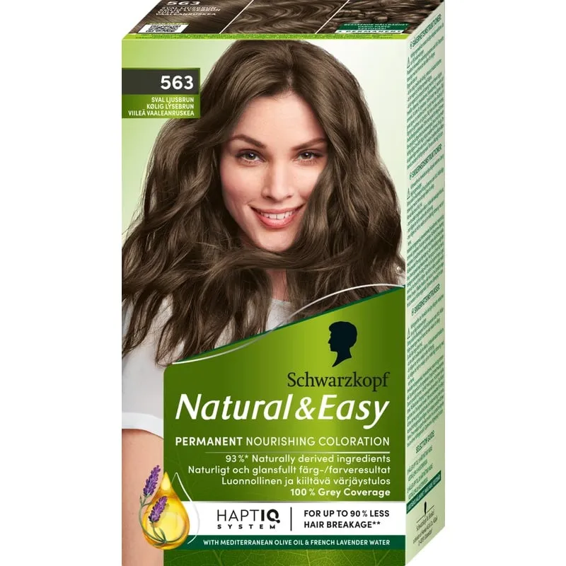 Schwarzkopf Natural & Easy Hårfärg 563 Sval Ljusbrun