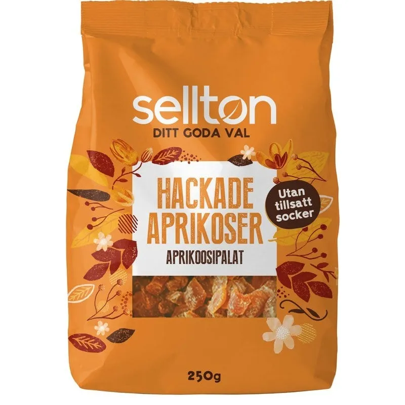 Sellton Hackade Aprikoser 250 g