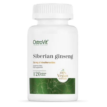 Sibirisk Ginseng, Veganska, 120 tabletter