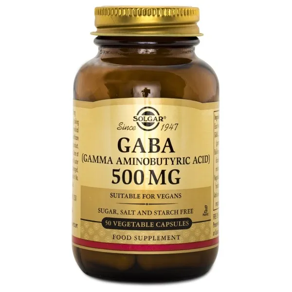 Solgar GABA 500 mg, 50 kaps
