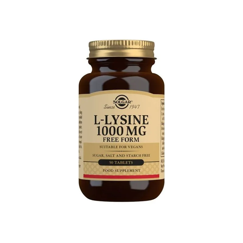 Solgar L-Lysine 1000 mg 50 tabletter