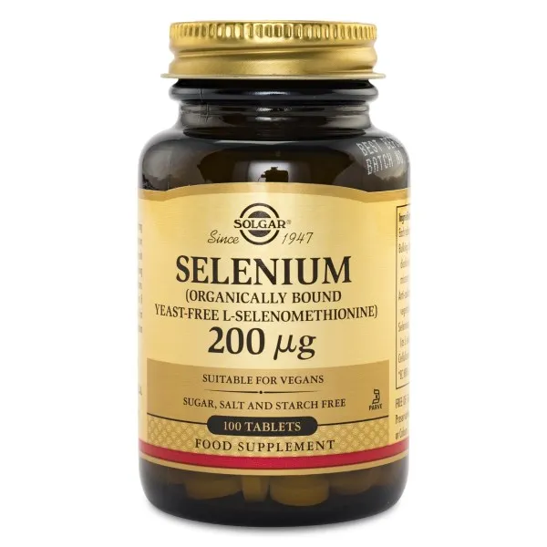 Solgar Selen Jästfri, 100 tabl