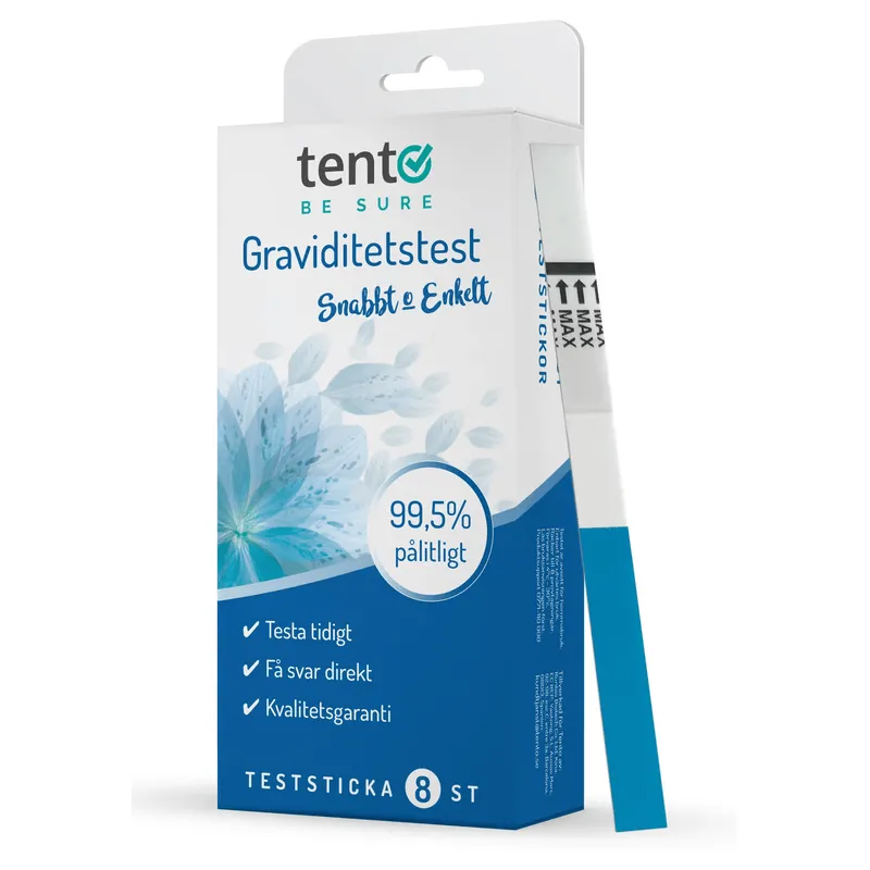 Tento Be Sure Graviditetstest Sticka 8-pack