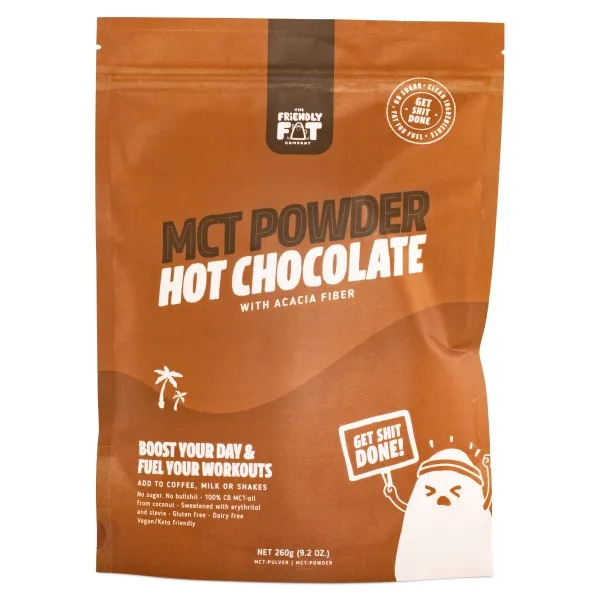 The Friendly Fat Company C8 MCT-pulver, 260 g, Chocolate
