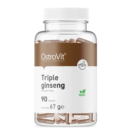 Triple Ginseng, Vegan, 90 kapslar
