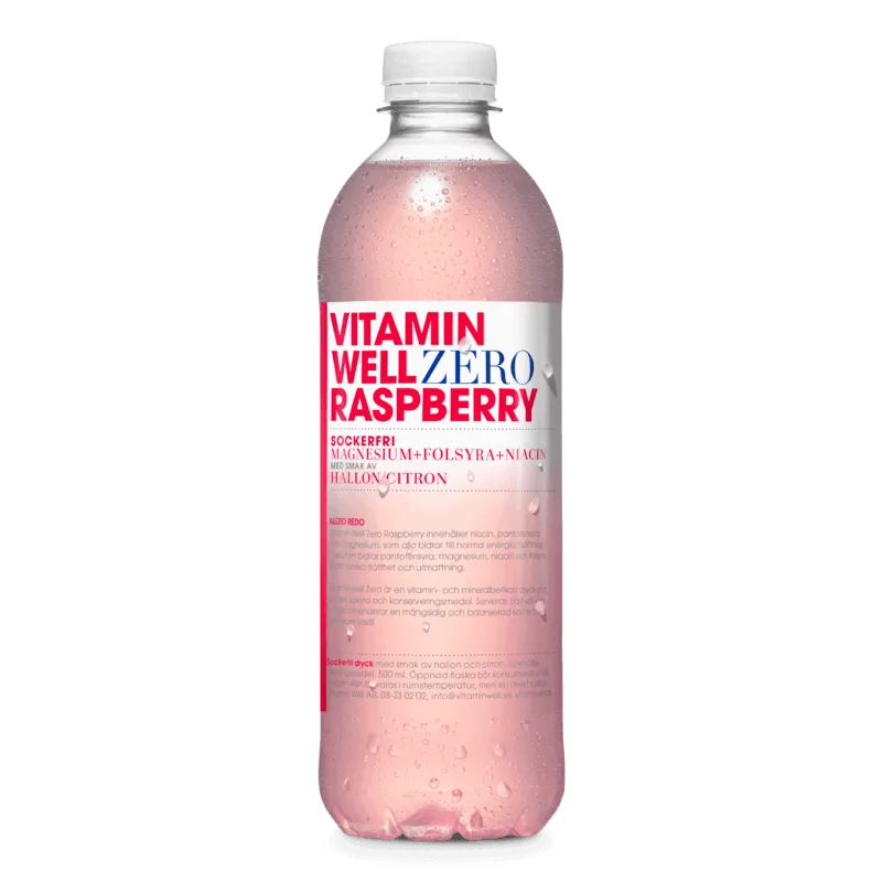 Vitamin Well Sockerfri Raspberry 500 ml