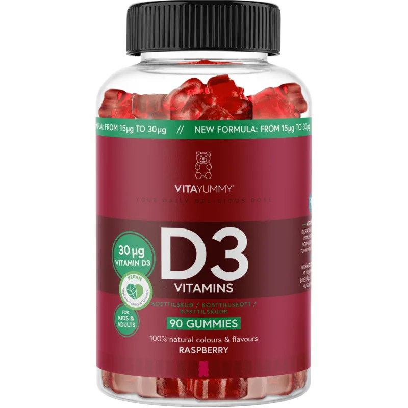VitaYummy D3 Raspberry 90 gummies