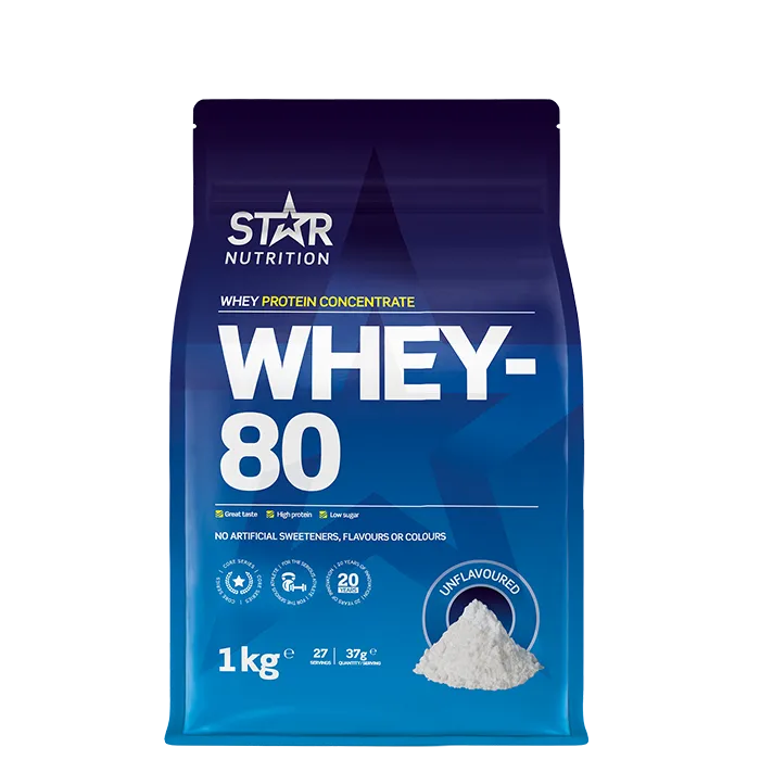 Whey-80 Vassleprotein 1 kg