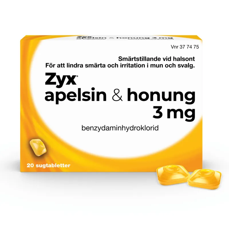Zyx Apelsin/Honung 3 mg 20 sugtabletter