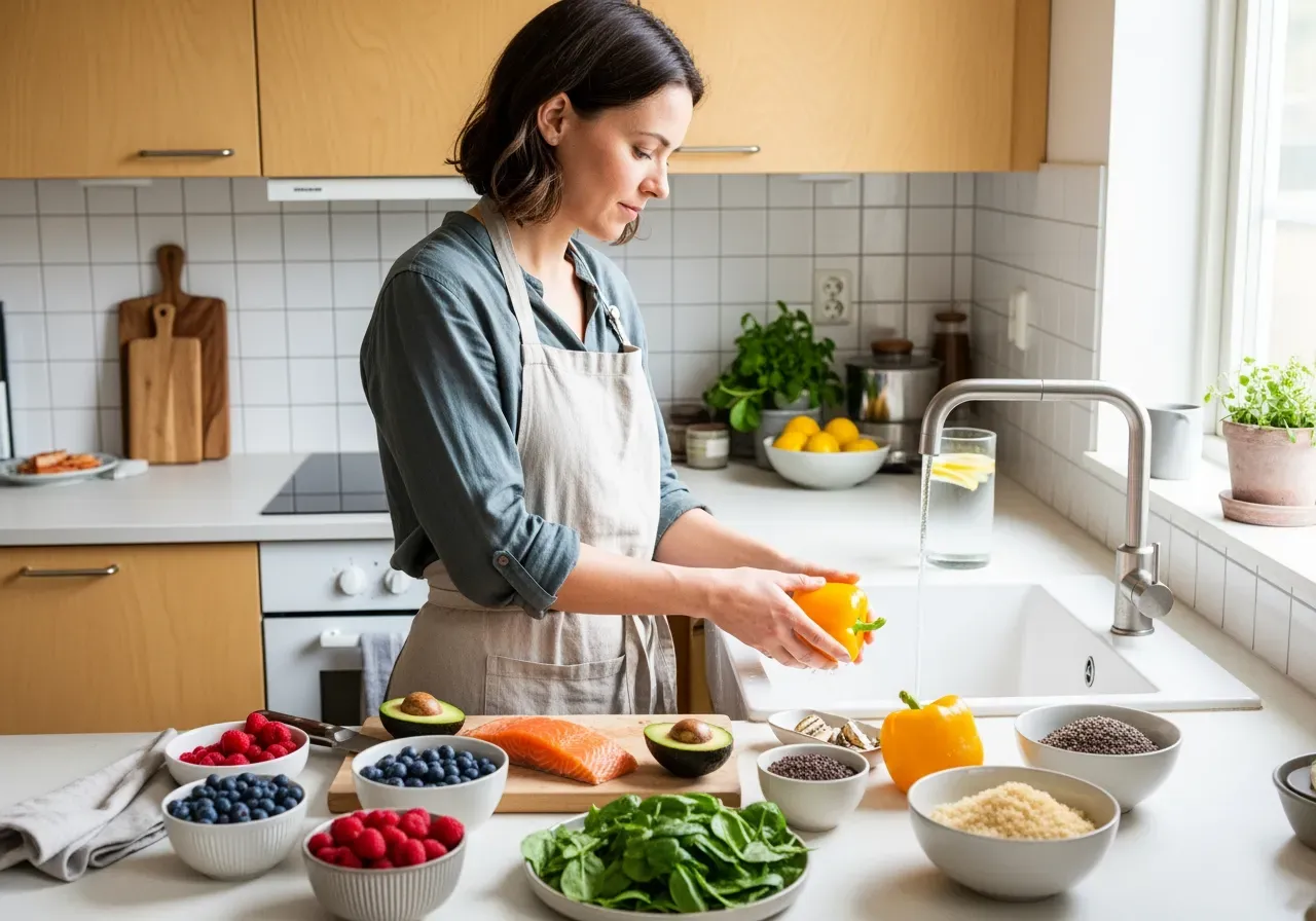 Mat för frisk och klar hy