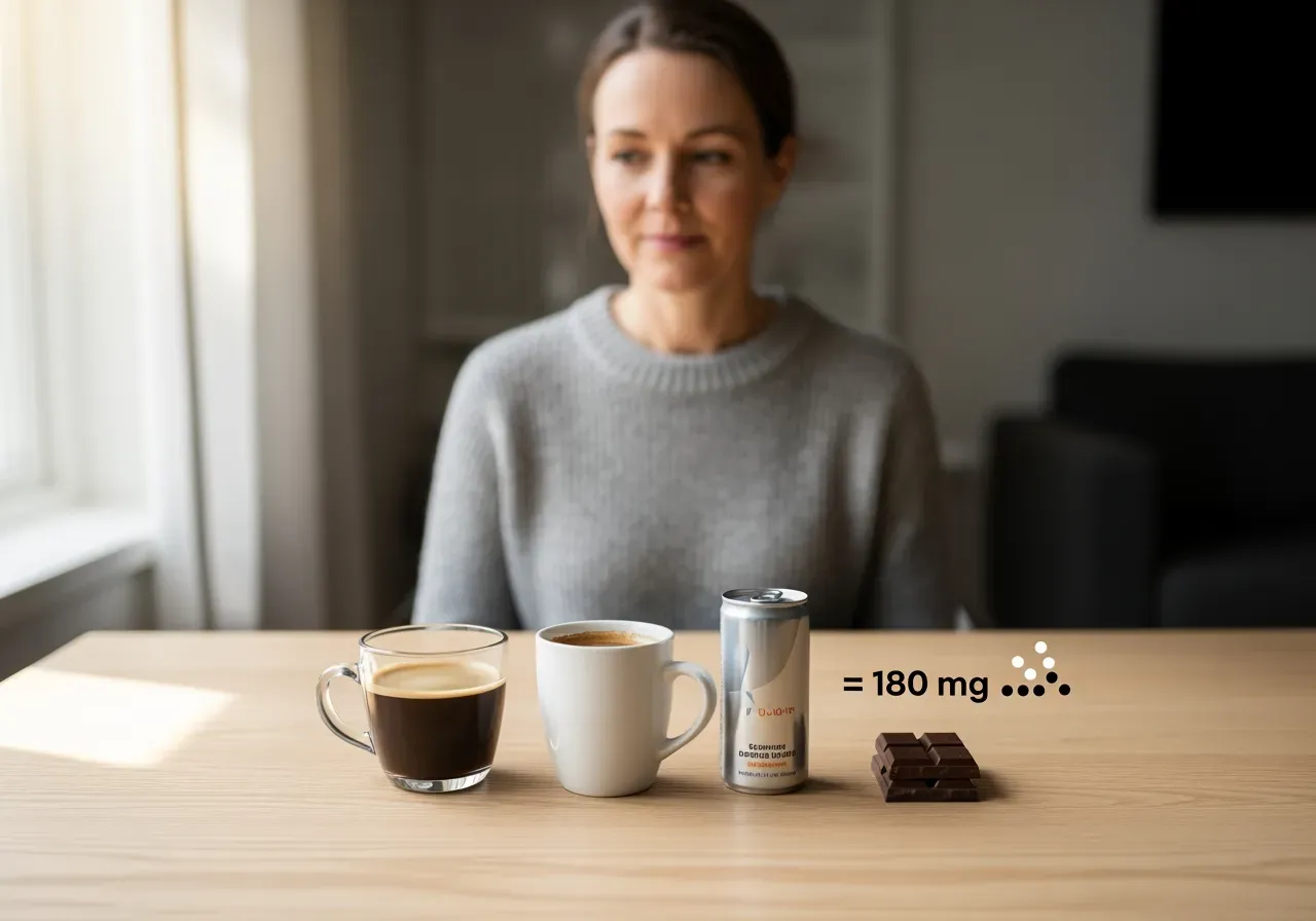 Jämförelser för 180 mg koffein