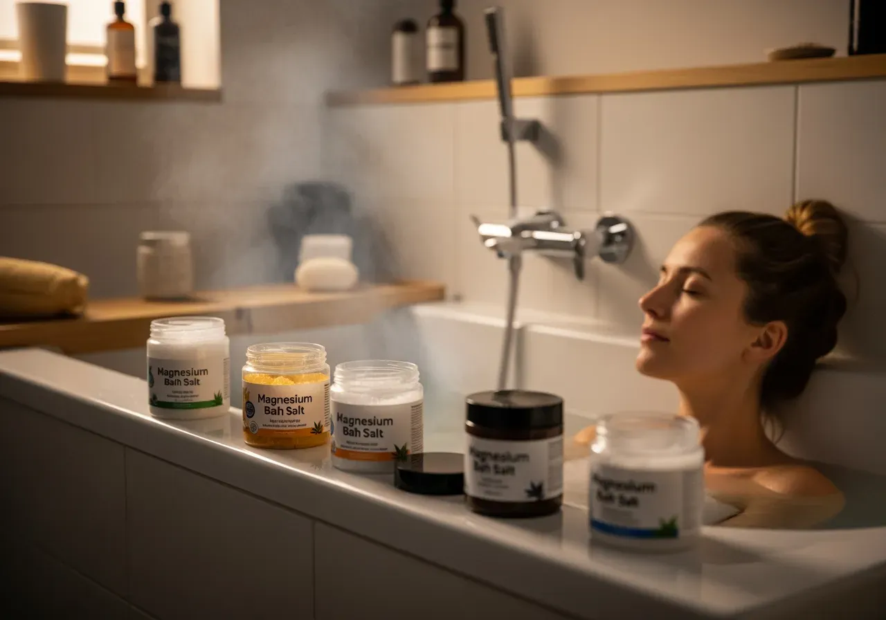Magnesium badsalt i kvällsbad