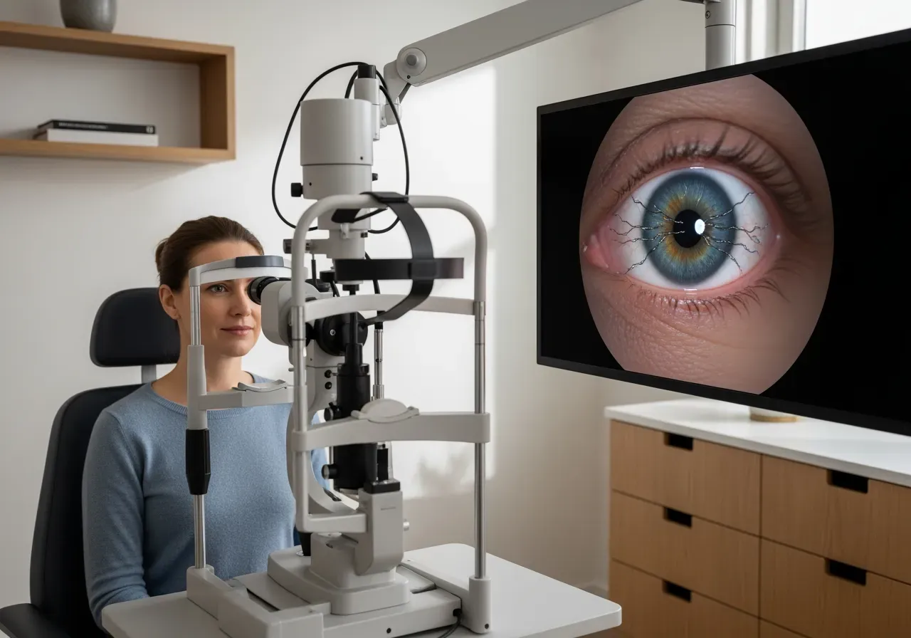 Prickar och skuggor i synfältet