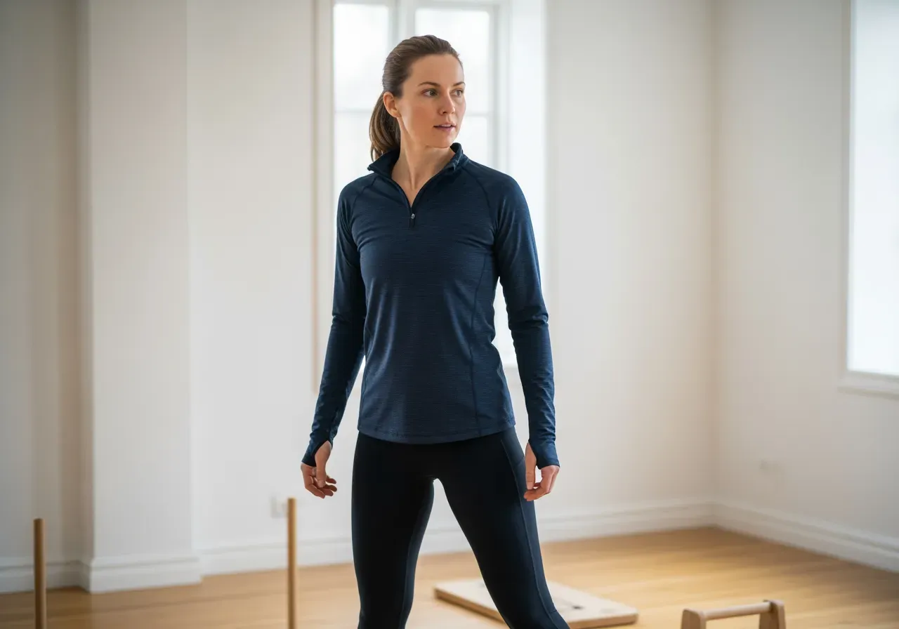 Kvinna i träningskläder