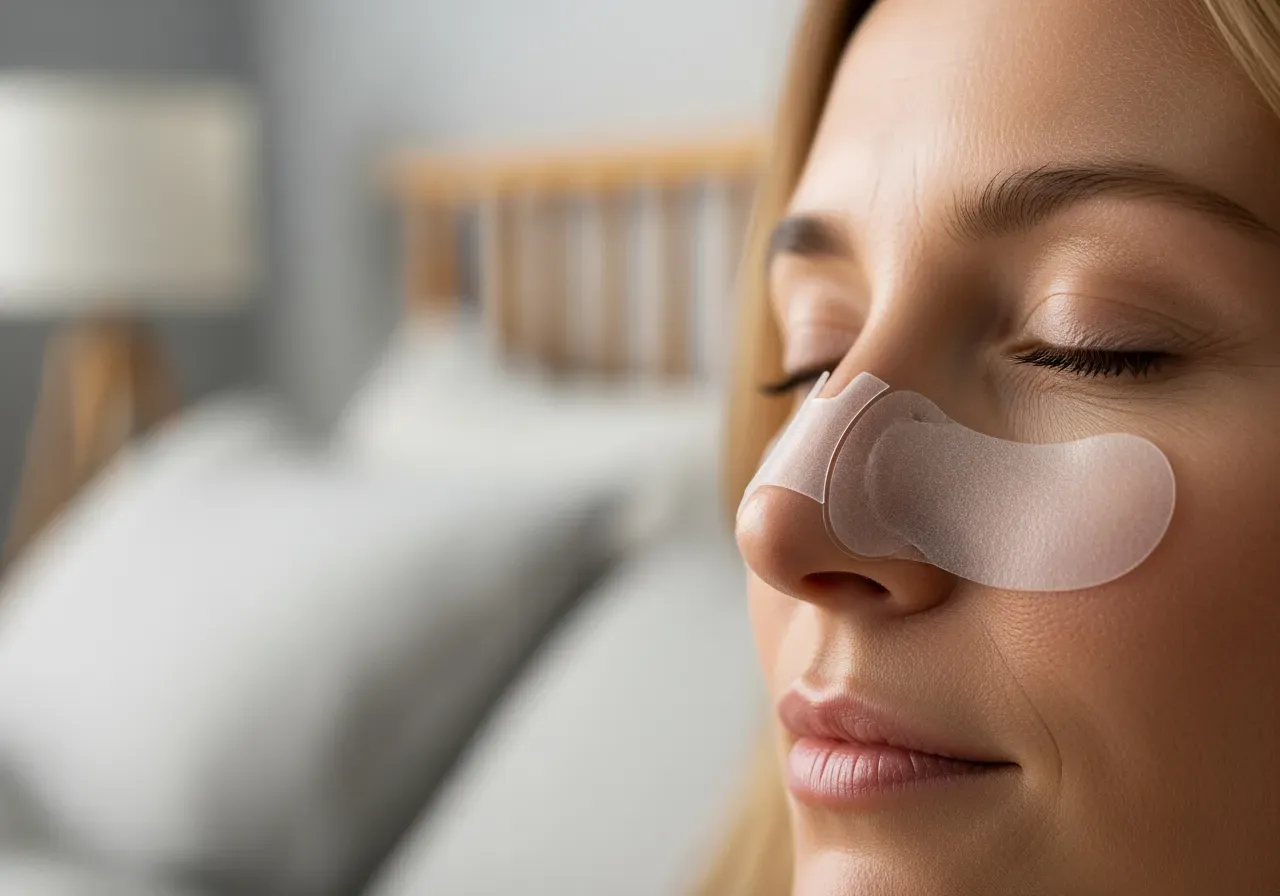 Snarktejp för skonsam näsandning